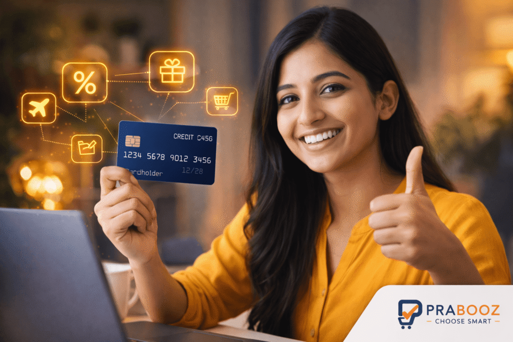Young Indian woman learning credit card basics and smart credit card usage